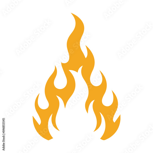 Fire Flames with Bright Orange Blazing vector