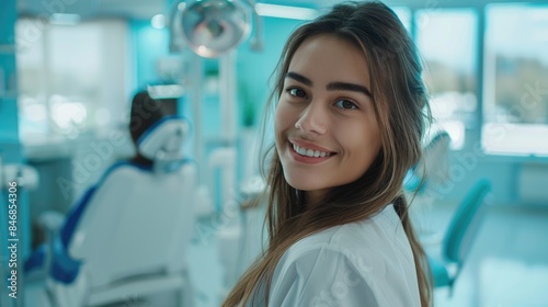 A young smiling woman in a ...
