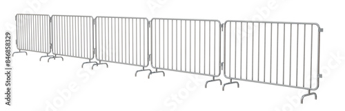 Wallpaper Mural  3D render showcases a removable galvanized steel temporary traffic barricade for construction zones, (transparent background). Ideal for adding a realistic touch to your construction visualizations. Torontodigital.ca