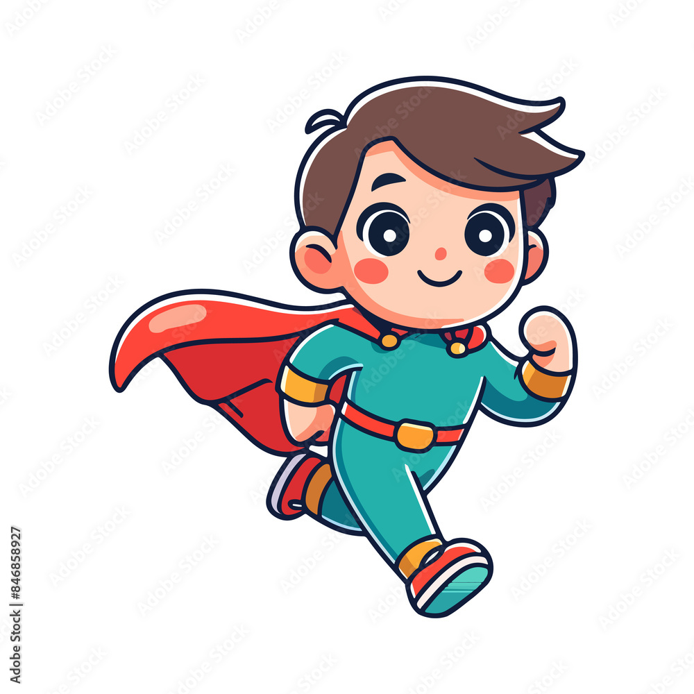 cute child hero icon character cute child hero icon character