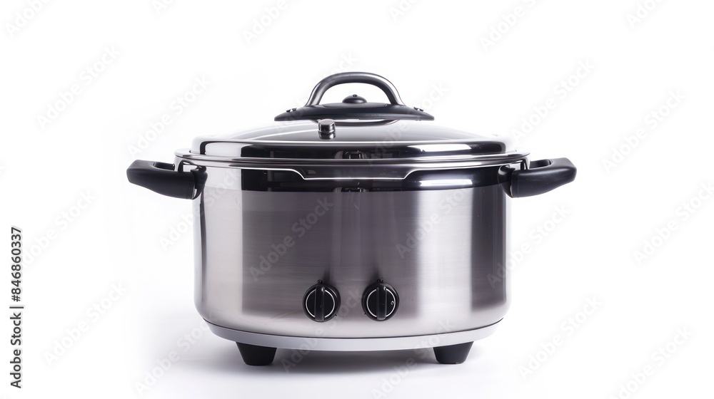 Slow cooker isolated white background Slow cooker isolated white background