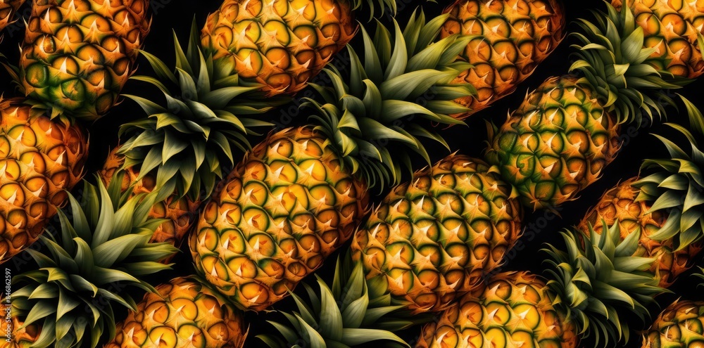pineapple texture on a black background a colorful assortment of pineapples arranged in a row from left to right, including a large pineapple, a small pineapple, a small pineapple pineapple texture on a black background a colorful assortment of pineapples arranged in a row from left to right, including a large pineapple, a small pineapple, a small pineapple