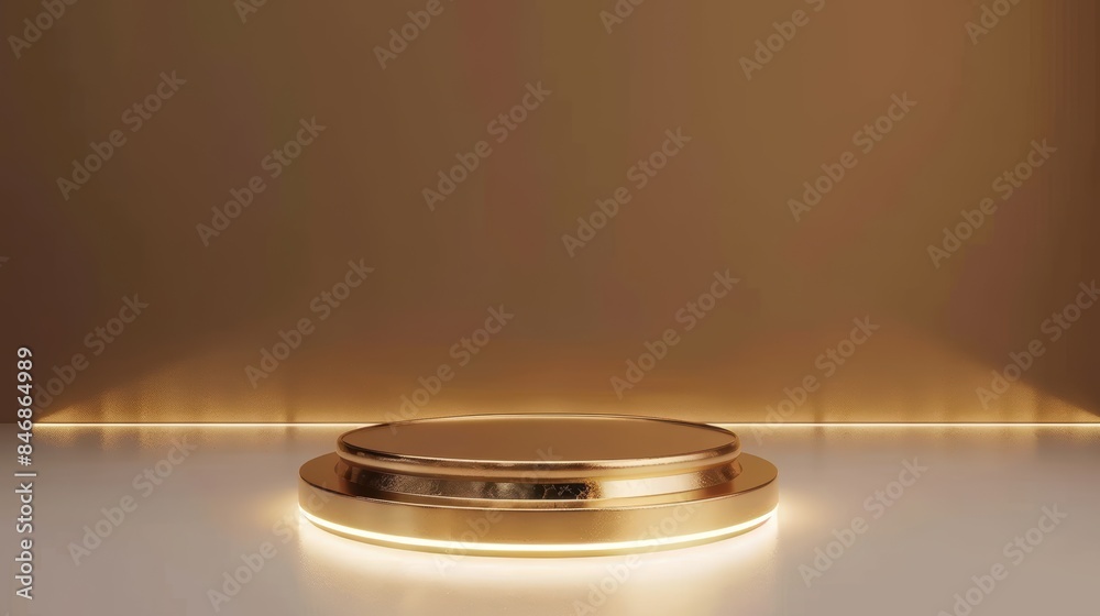 Golden award scene pedestal, elegant gold podium, luxury 3D platform stand Golden award scene pedestal, elegant gold podium, luxury 3D platform stand