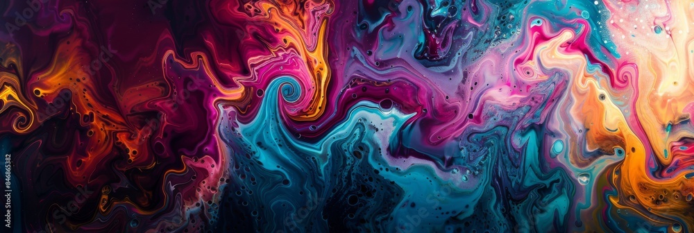 Abstract fluid art with vivid swirls of pink, blue, yellow, and orange, creating a dynamic, vibrant composition. Abstract fluid art with vivid swirls of pink, blue, yellow, and orange, creating a dynamic, vibrant composition.