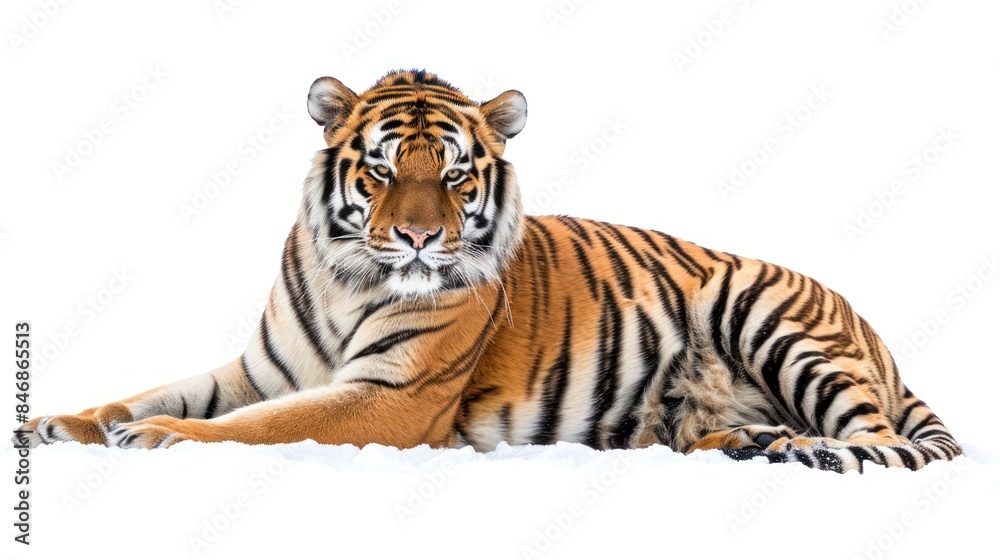 Fototapeta premium Tiger isolated white background
