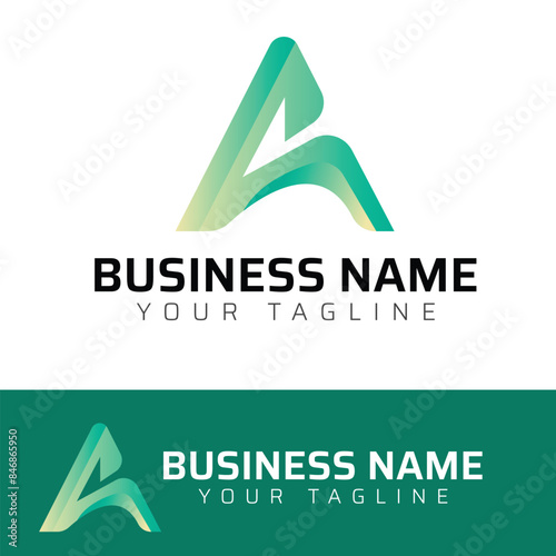 A Modern Creative 3D Abstract Vector premium letter Logo Design