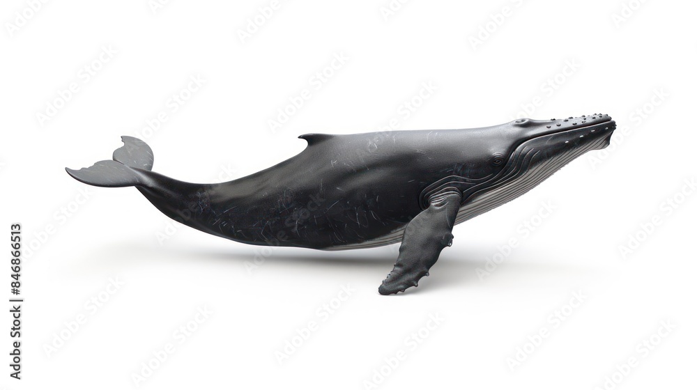 Fototapeta premium Whale isolated white background