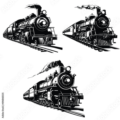 steam locomotive vector