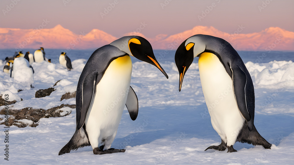 Fototapeta premium king penguin in polar regions