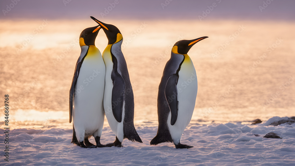 Fototapeta premium king penguin in polar regions