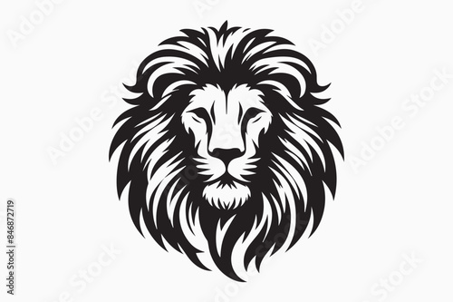 Lion Head silhouette vector isolated on a white background 