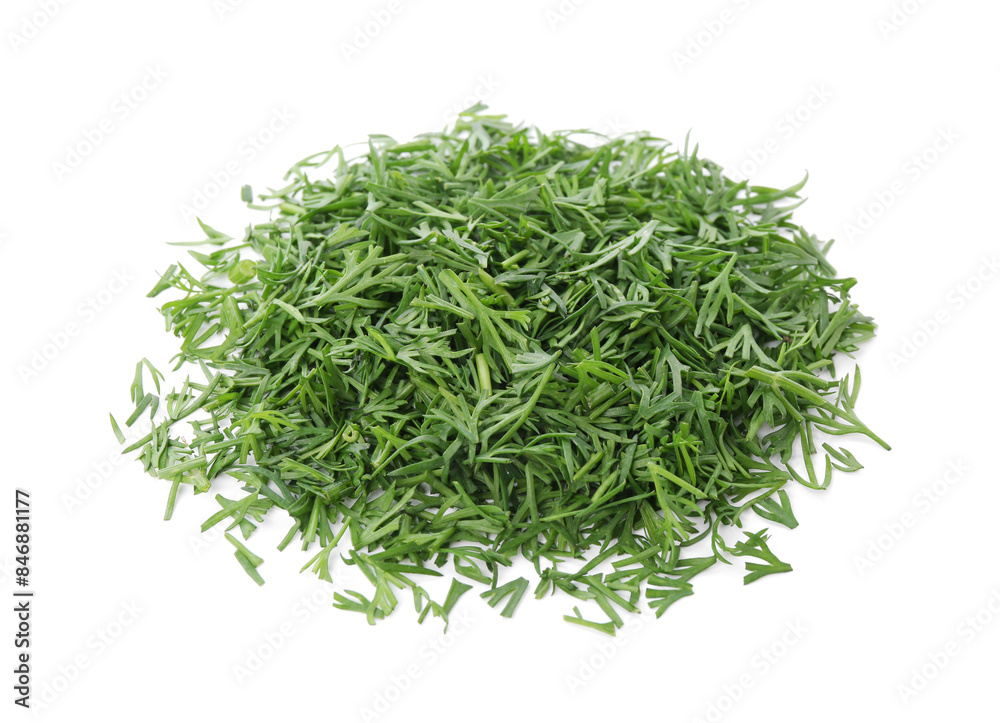 Pile of fresh dill isolated on white Pile of fresh dill isolated on white