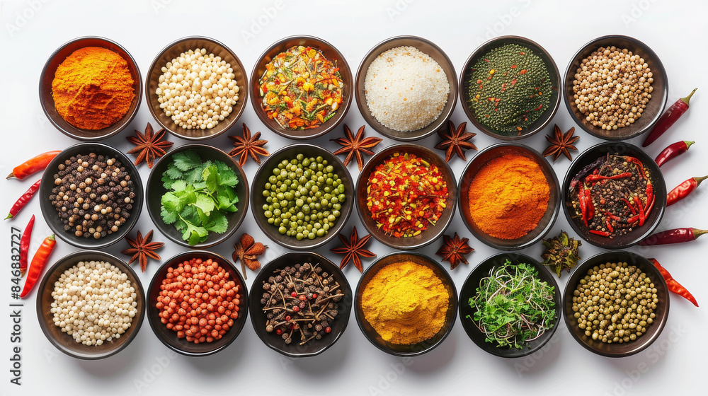 Indian spices 3D render Indian spices 3D render