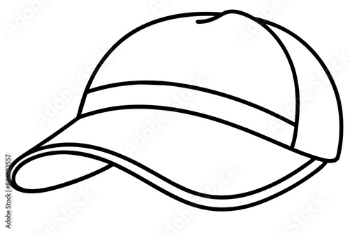 Black and white textile baseball cap