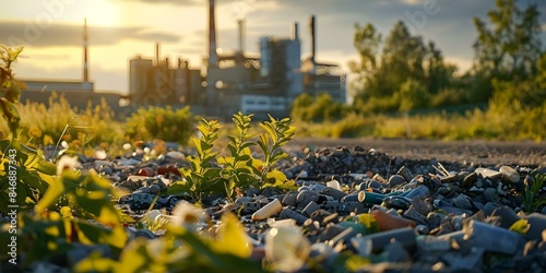 Efficient waste management systems reduce pollution and lessen industrial ecological impact. Concept Waste Management, Pollution Reduction, Industrial Impact, Eco-Friendly Practices