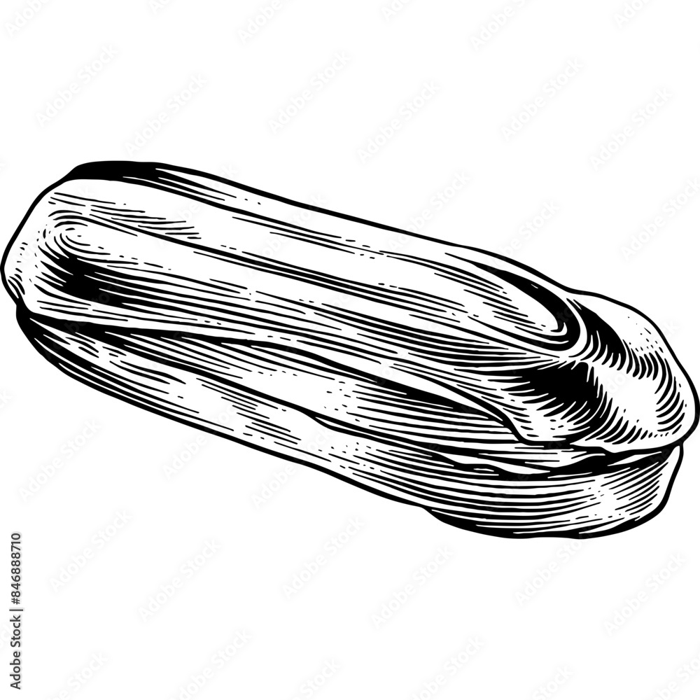 Hand drawn Chocolate Eclair Sketch Illustration Hand drawn Chocolate Eclair Sketch Illustration