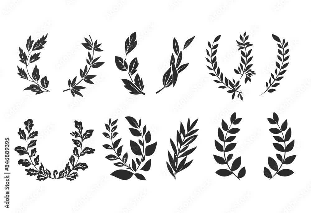 Set of hand drawn vector circular decorative elements for your design Set of hand drawn vector circular decorative elements for your design
