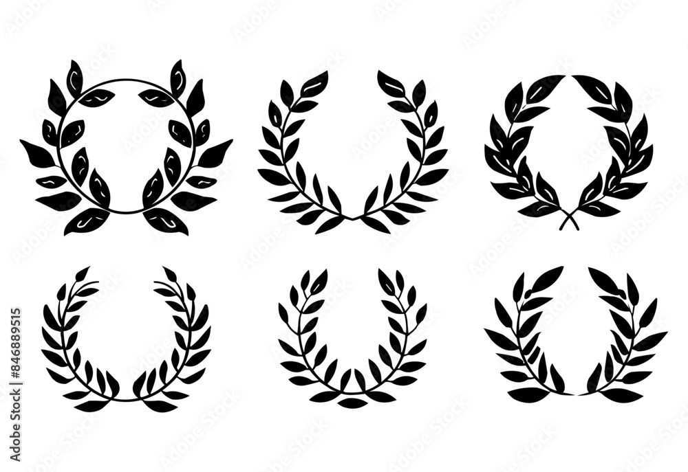 Fototapeta premium Set of hand drawn vector circular decorative elements for your design