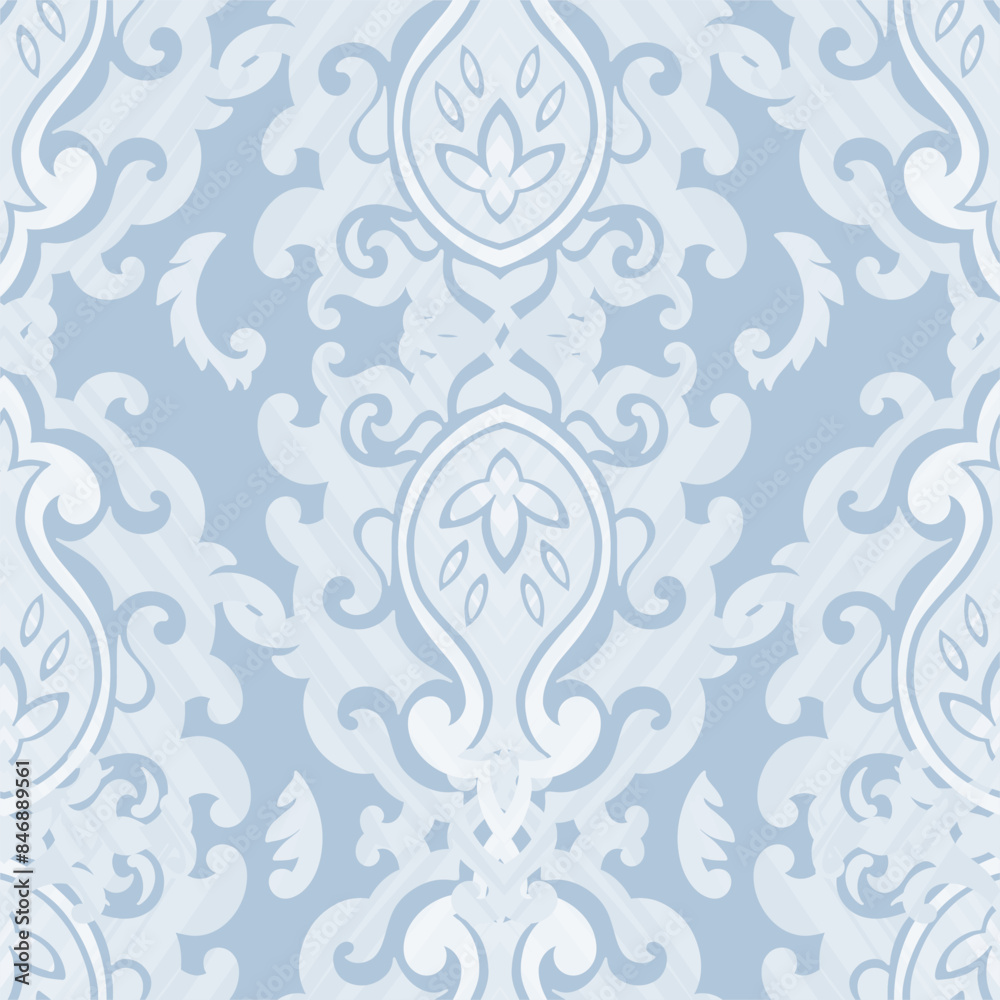 Blue Ornamental vector Pattern Design