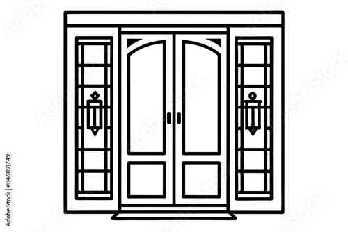 Vector design of door and frame icon © Romana Rupa