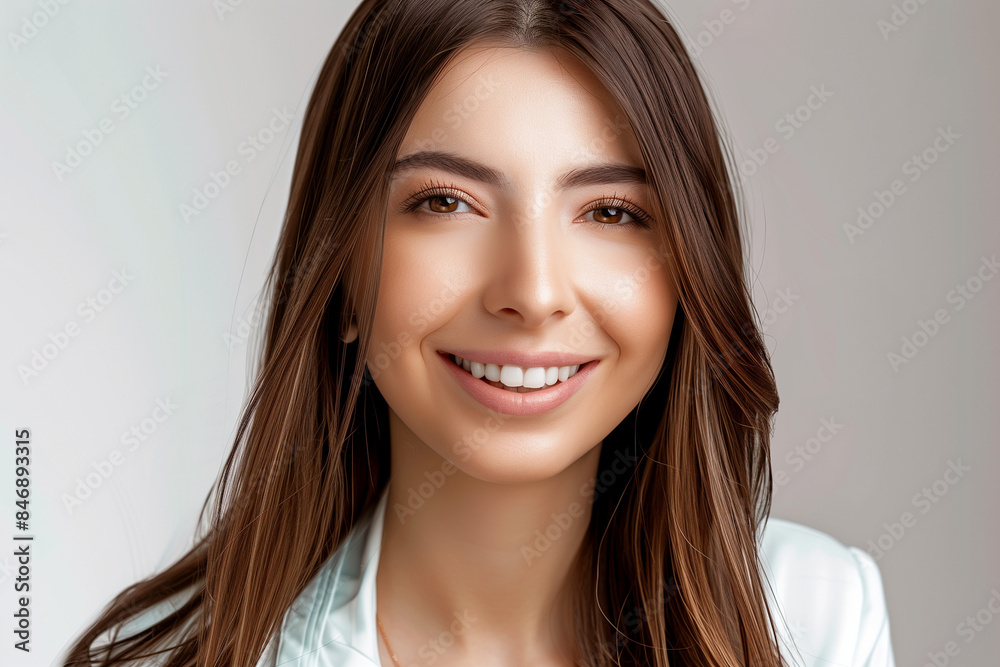 beautiful, cute woman, take care of her nails, beauty, white backdrop, portrait of looking straight into the camera, white bright background beautiful, cute woman, take care of her nails, beauty, white backdrop, portrait of looking straight into the camera, white bright background