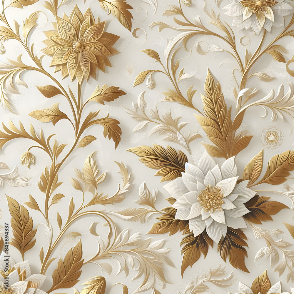seamless floral background AI Generate seamless floral background AI Generate