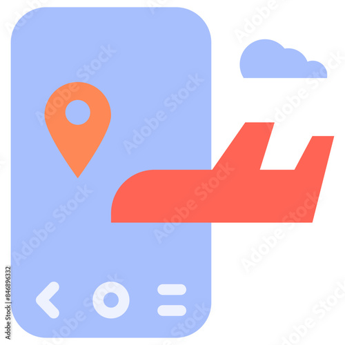 mobile travel flat icon