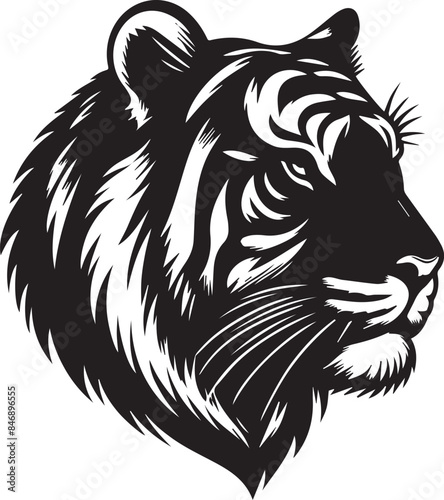 Wallpaper Mural lion head isolated on white Torontodigital.ca