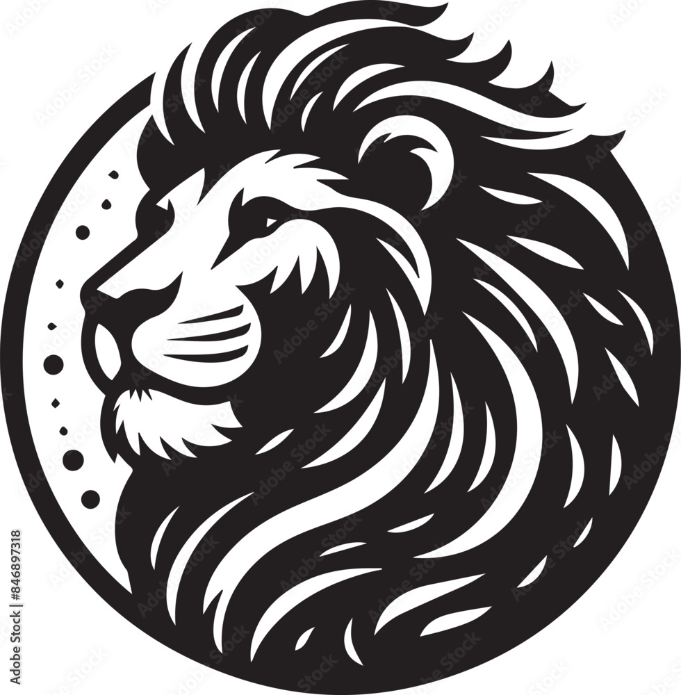 Obraz premium lion head silhouette