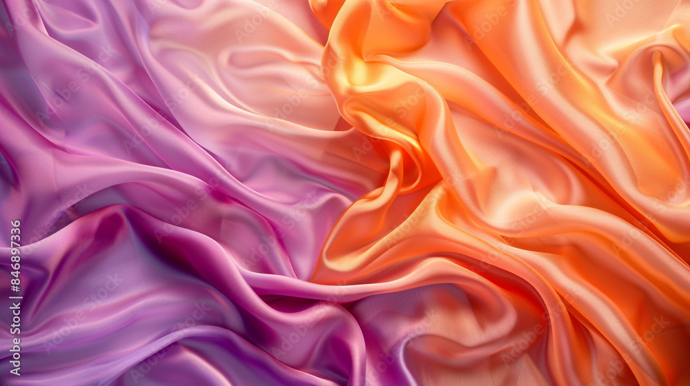 Obraz premium Orange and Lavender silk background