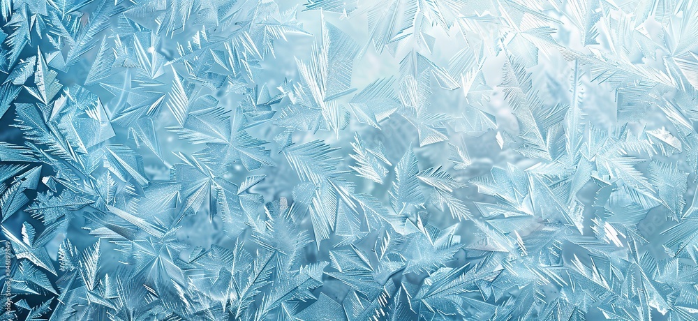 Light blue ice background with detailed patterns. Detailed macro image of ice crystals and textured frost. Ideal for winter themed designs, seasonal backgrounds and holiday decor Light blue ice background with detailed patterns. Detailed macro image of ice crystals and textured frost. Ideal for winter themed designs, seasonal backgrounds and holiday decor