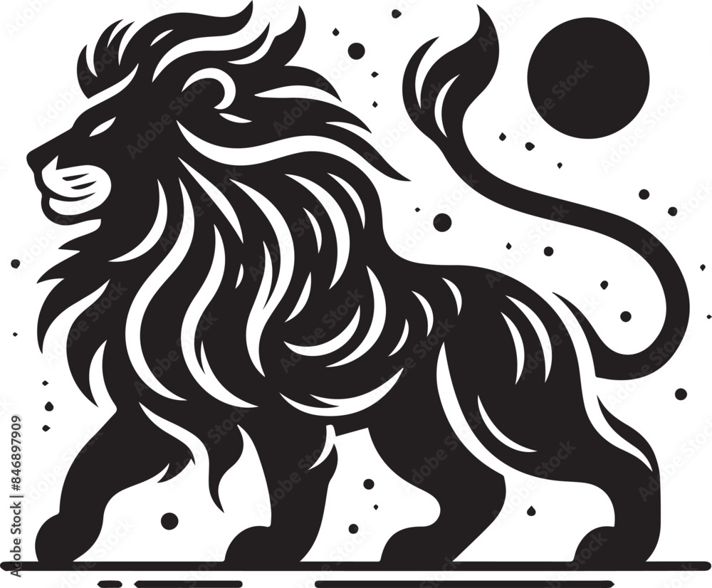 lion head silhouette lion head silhouette