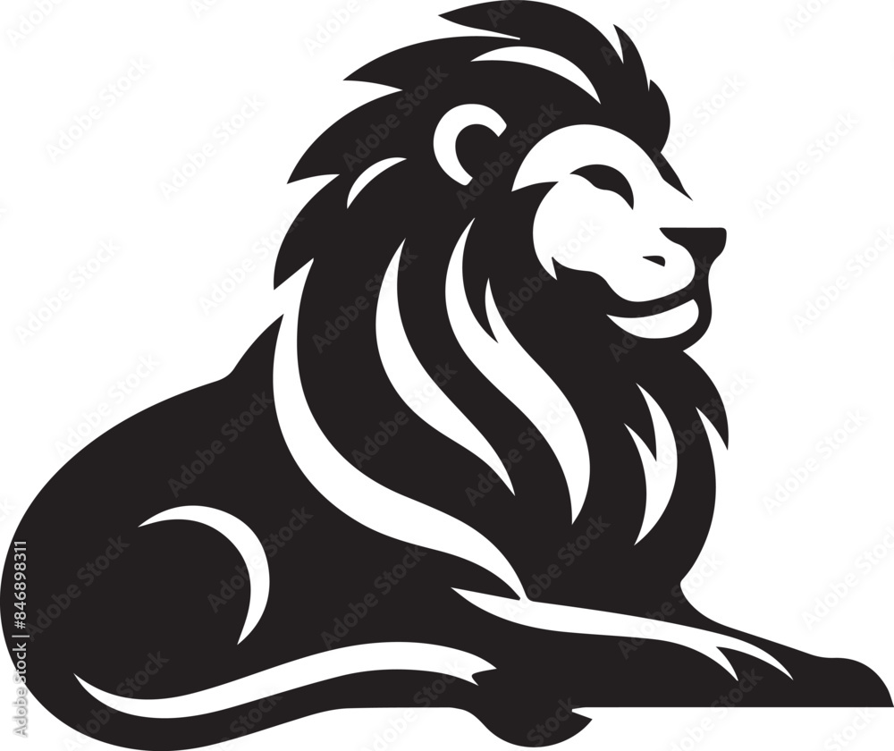 Obraz premium lion head silhouette