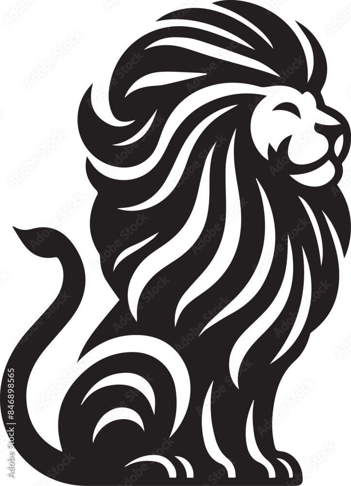 lion head silhouette lion head silhouette