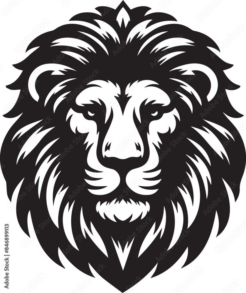 lion head silhouette lion head silhouette