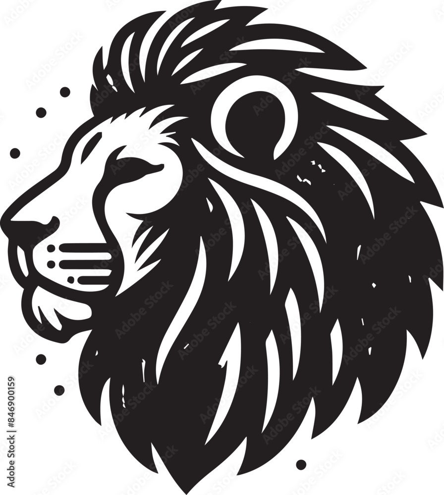 Fototapeta premium lion head silhouette