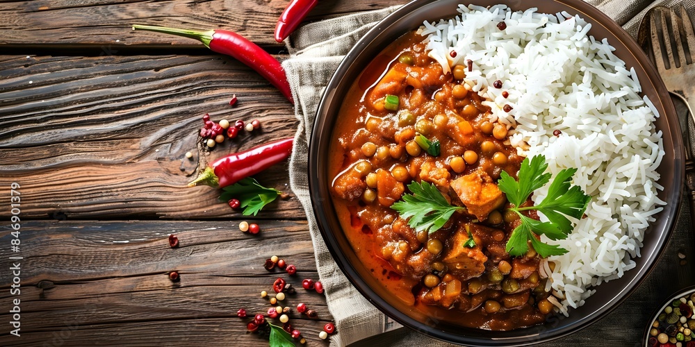 Indian dish of rajma curry served with rice a popular vegetarian meal. Concept Rajma Curry Recipe, Vegetarian Indian Dish, Rice and Beans, Punjabi Cuisine, Traditional Cooking Indian dish of rajma curry served with rice a popular vegetarian meal. Concept Rajma Curry Recipe, Vegetarian Indian Dish, Rice and Beans, Punjabi Cuisine, Traditional Cooking