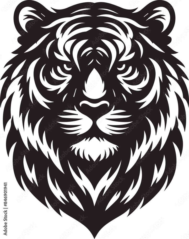 tiger head Silhouette vector tiger head Silhouette vector