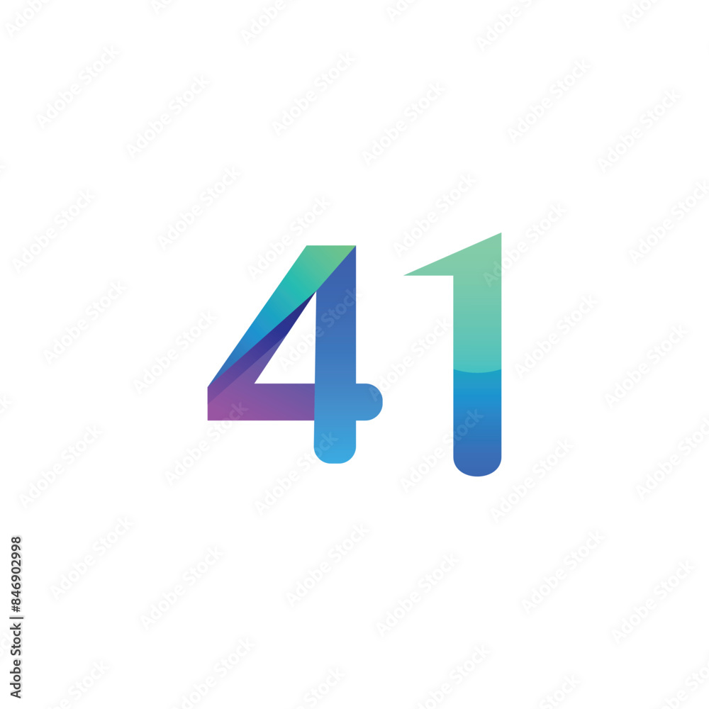 vector gradient number logo design vector gradient number logo design