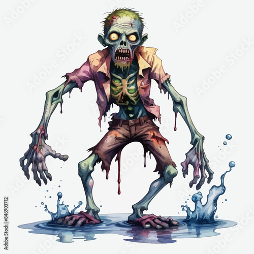 Zombie Ilustration Design Very terrifying