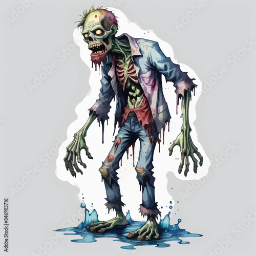 Zombie Ilustration Design Very terrifying