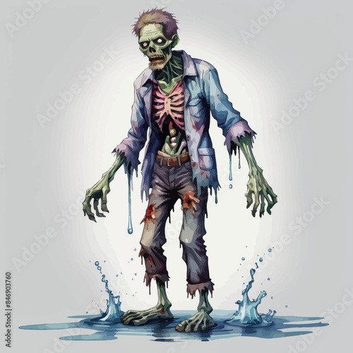 Zombie Ilustration Design Very terrifying