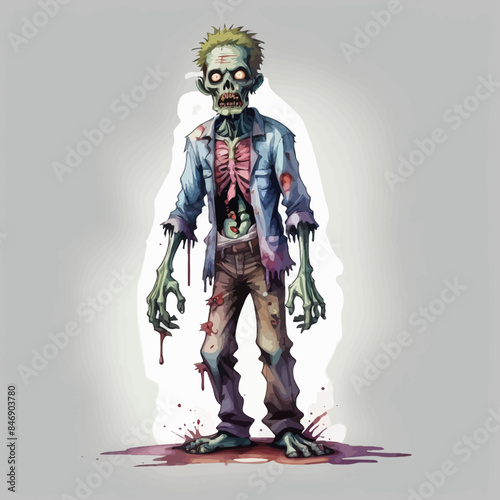 Zombie Ilustration Design Very terrifying