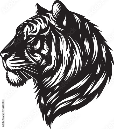 Wallpaper Mural tiger head vector Torontodigital.ca