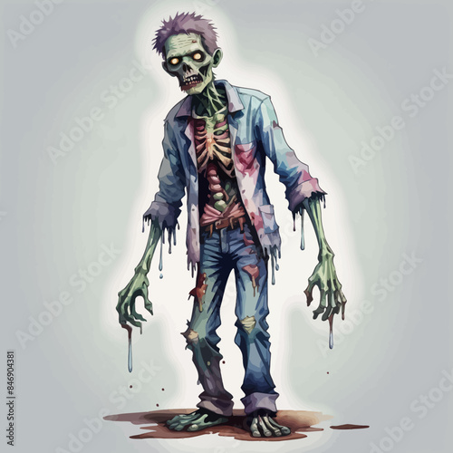 Zombie Ilustration Design Very terrifying
