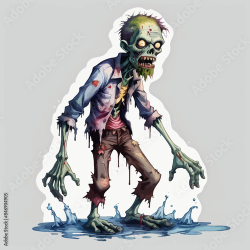 Zombie Ilustration Design Very terrifying