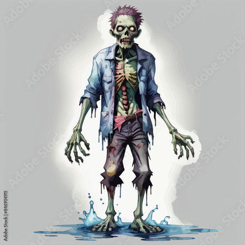 Zombie Ilustration Design Very terrifying