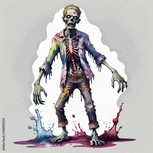 Zombie Ilustration Design Very terrifying