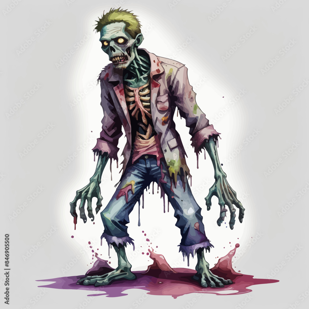 Obraz premium Zombie Ilustration Design Very terrifying