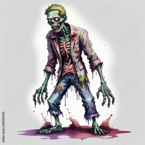 Zombie Ilustration Design Very terrifying